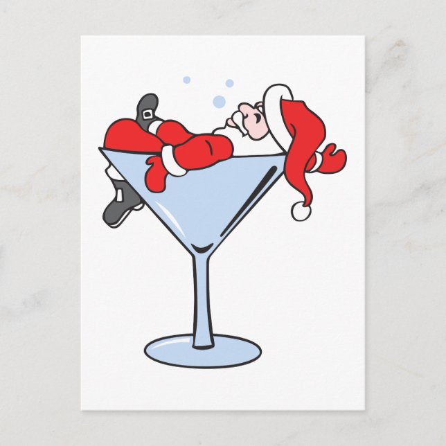 Tipsy Santa Postcard (Front)