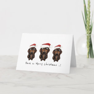 Tipsy Sausage Dog Christmas Card