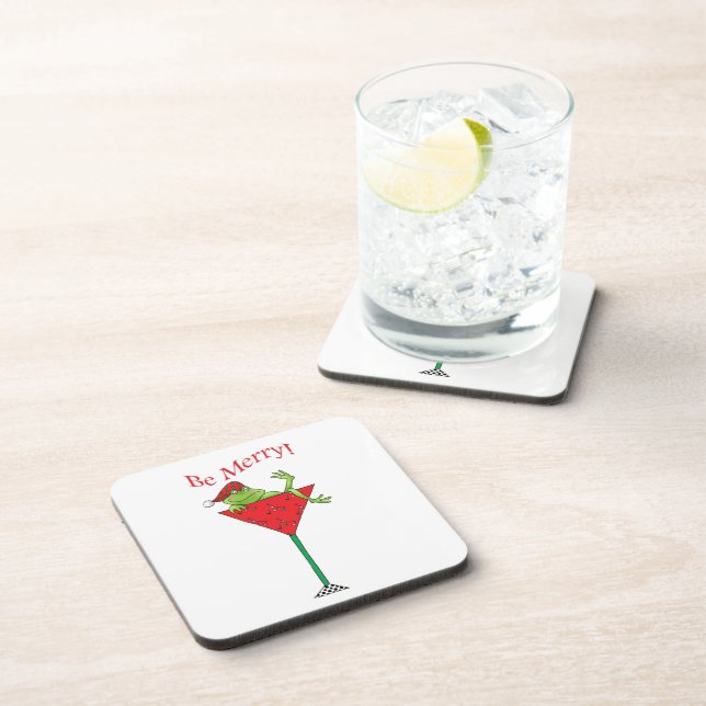 Tipsy-tini's Frog Beverage Coaster (Right Side)