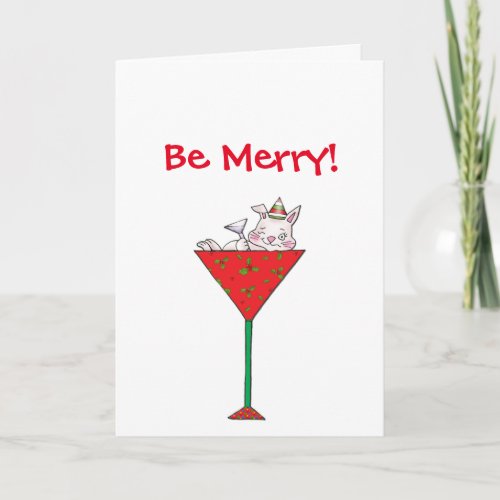 Tipsy_tinis Rabbit Holiday Card