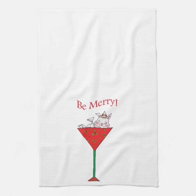 Tipsy-tini's Rabbit Towel (Vertical)