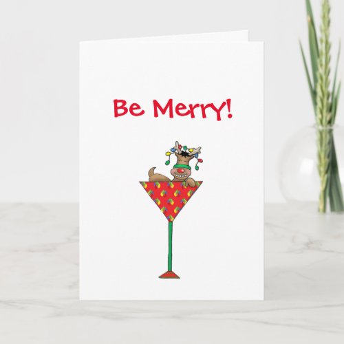 Tipsy_tinis Reindeer Holiday Card