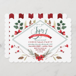 Tipsy & Toasty Holiday Party Invitation