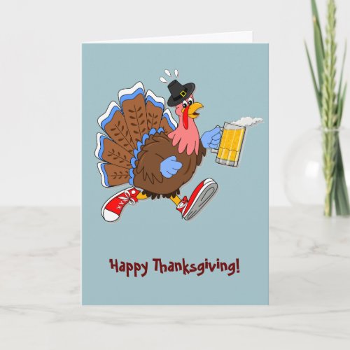 Tipsy Turkey Beer Holiday Card