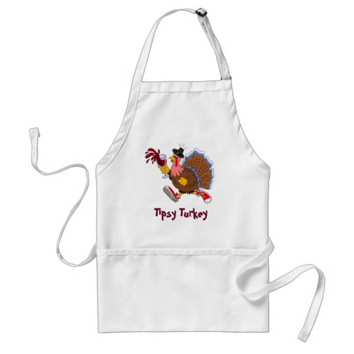 Tipsy Turkey Wine Adult Apron