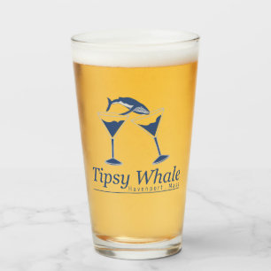 Tipsy Whale Pint Glass