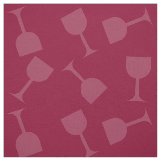 Tipsy Wine Glasses Fabric