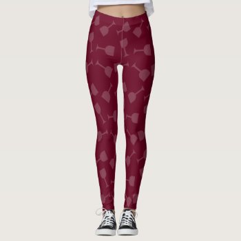 Tipsy Wine Glasses Leggings by Victoreeah at Zazzle