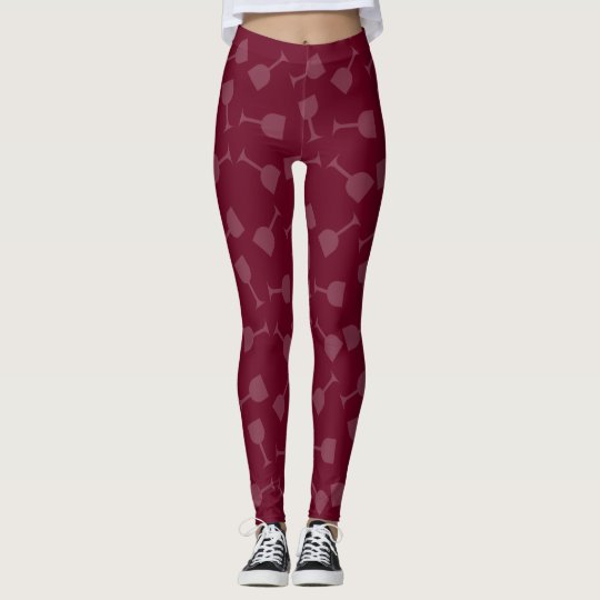 Tipsy Wine Glasses Leggings | Zazzle.com