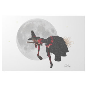 Tipsy Witch On Flying Broom Gallery Wrap