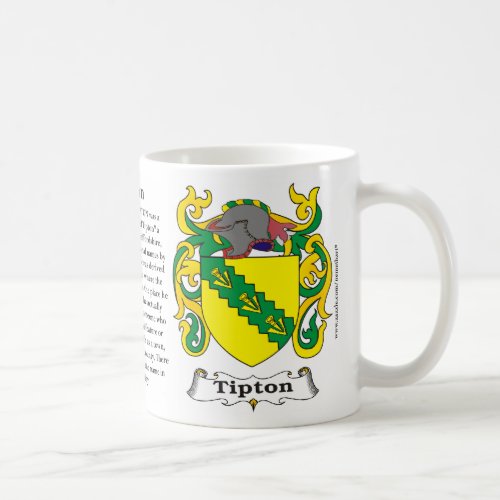 Tipton Family Coat of Arms Mug