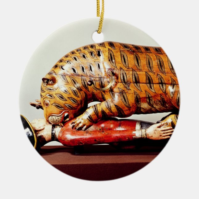 Tipu's Tiger, c.1790 (wood) Ceramic Ornament (Front)