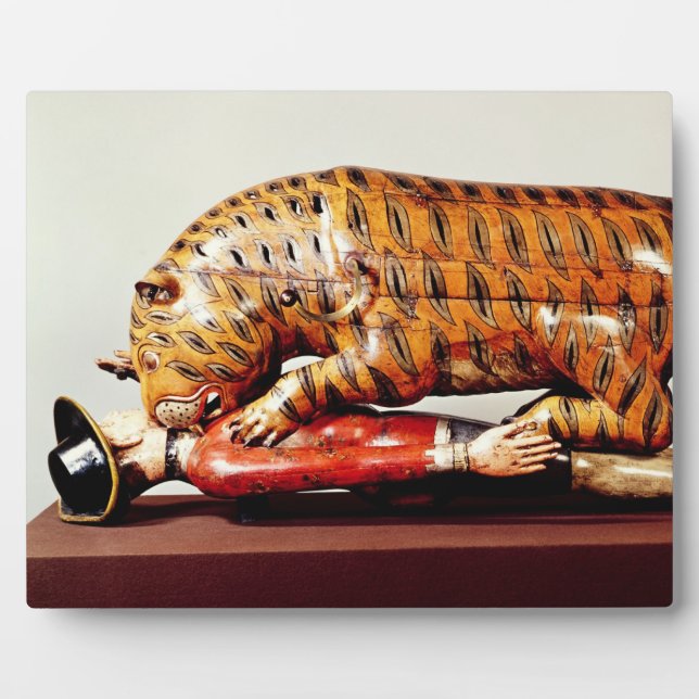 Tipu's Tiger, c.1790 (wood) Plaque (Front)