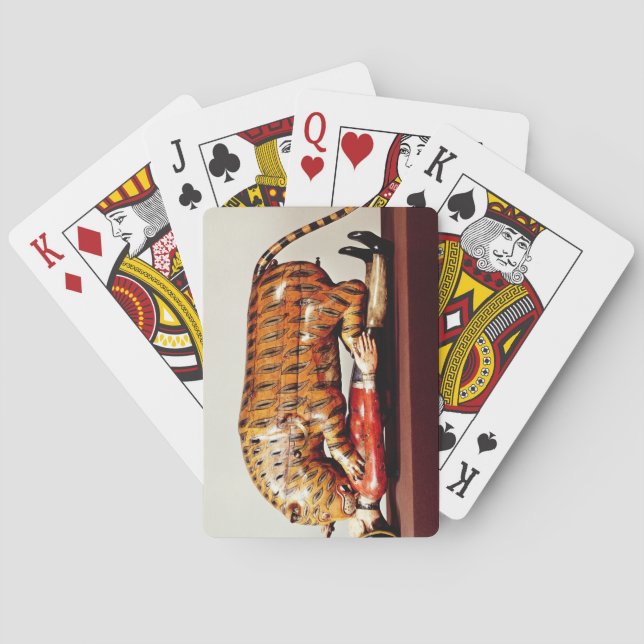 Tipu's Tiger, c.1790 (wood) Poker Cards (Back)
