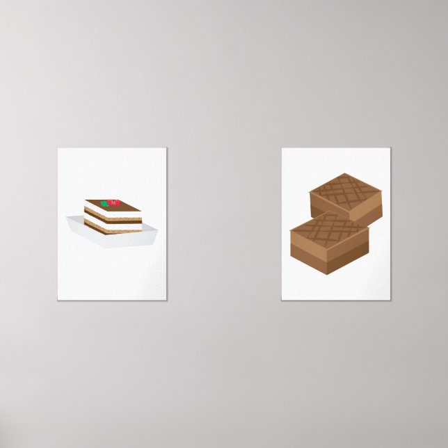 Tiramisu and Brownies Wall Art Sets (Front)