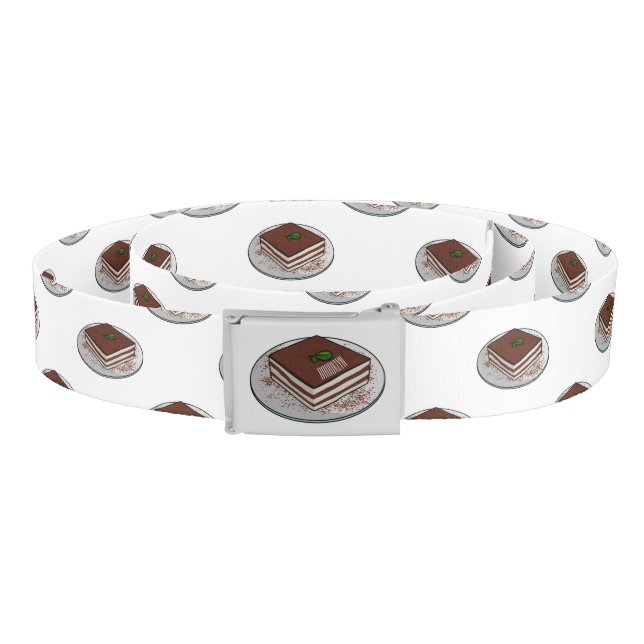 Tiramisu cake cartoon illustration belt (Coil)