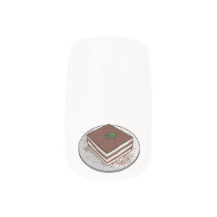 Tiramisu cake cartoon illustration  minx nail art