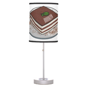 Tiramisu cake cartoon illustration table lamp