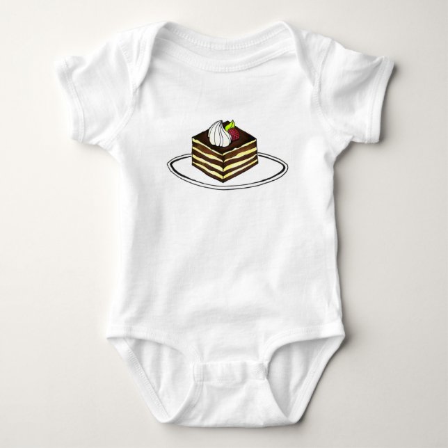 Tiramisu Italian Bakery Foodie Dessert Baking Baby Bodysuit (Front)