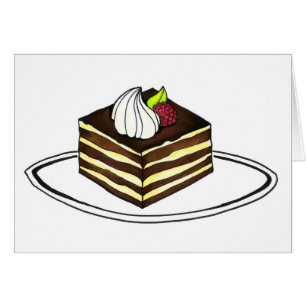 Tiramisu Italian Pastry Dessert Little Italy Food Cards