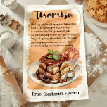 Tiramisu Recipe Personalized Kitchen Towel<br><div class="desc">Add a sweet Italian touch to your kitchen with this personalized Tiramisu Recipe kitchen towel. Featuring the beloved classic tiramisu recipe, this towel is not only practical but also makes a delightful addition to your kitchen decor. Customize it with your name or a special message, making it a thoughtful gift...</div>