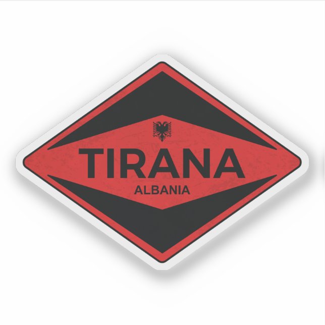 Tirana Albania Vintage Sticker (Front)
