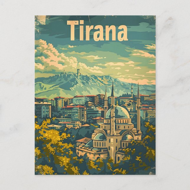 Tirana Vintage Postcard (Front)