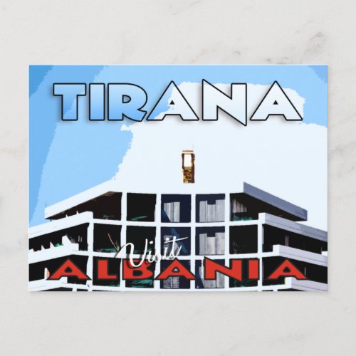 Tirana Visit Albania postcard