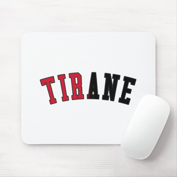 Tirane in Albania National Flag Colors Mouse Pad