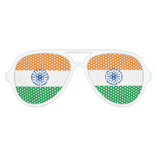 "Tiranga Jhanda" Indian Tricolour Flag  Aviator Sunglasses
