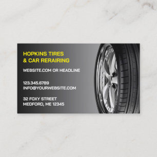 Tire and Auto Repair Business Card Template