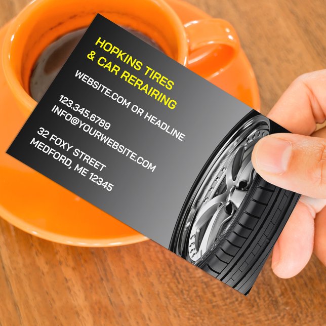 Tire and Auto Repair Business Card Template (Creator Uploaded)