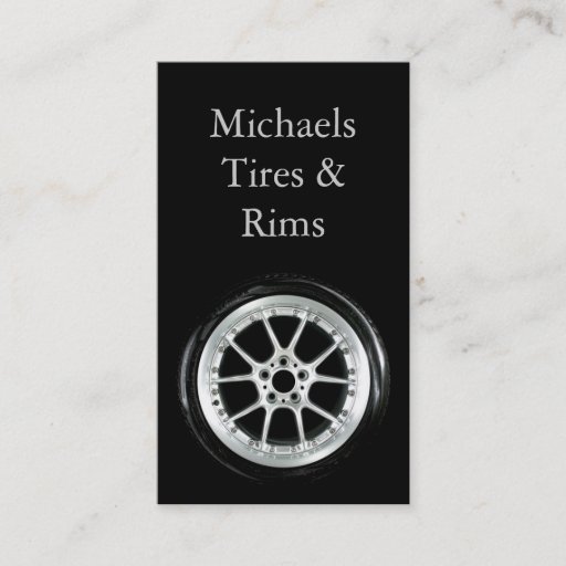 Customizable Tire and Rims Business Card Templates