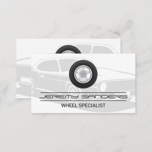 Tire and Wheel Service  Auto Car Tire Logo Business Card
