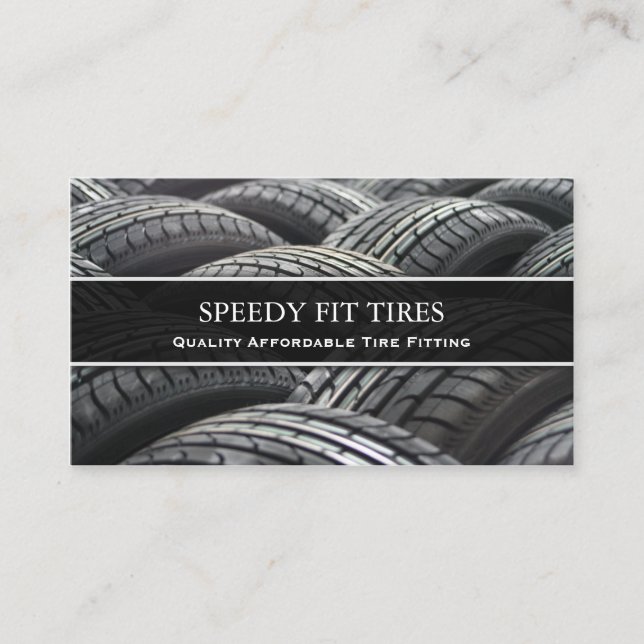 Tire Fitter Photo - Business Card (Front)