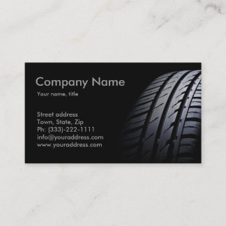 Tire mounting and balancing business card