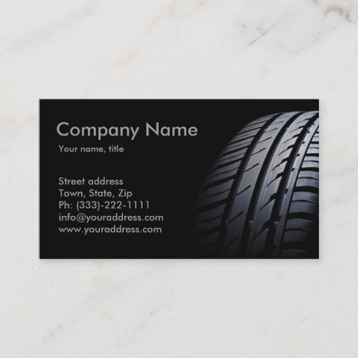 Customizable Tire mounting and balancing business card