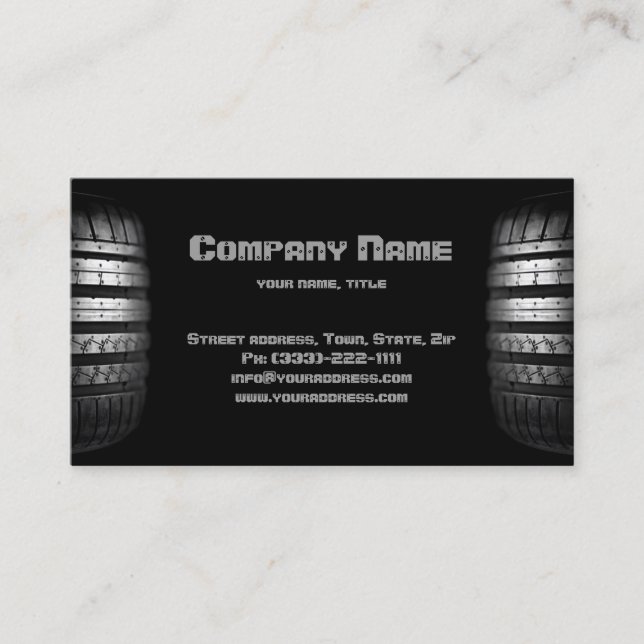 Tire Mounting & Balancing Service Business Card (Front)