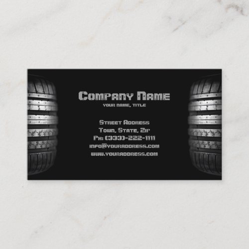 Tire Mounting  Balancing Service Business Card