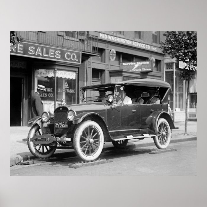 Tire Puncture Test, 1922 Print