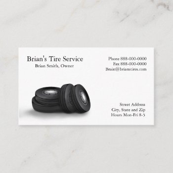 Tire Sales Business Card by BusinessCardsCards at Zazzle
