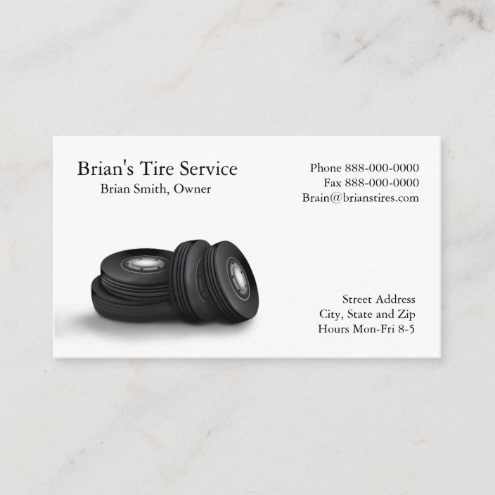 Tire Sales Business Card