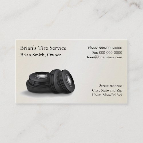 Tire Sales Business Card