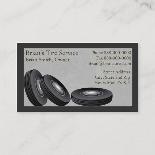 Tire Sales Business Card