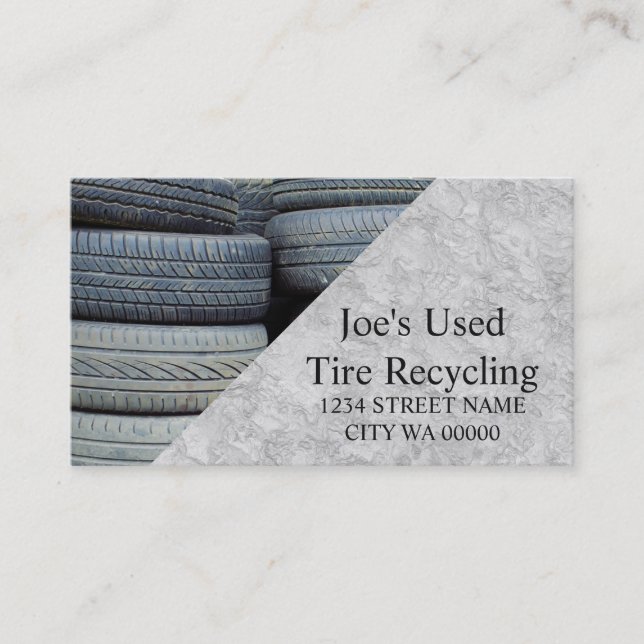 Tire Service Sales New Used Auto Repair Business Card (Front)