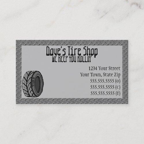 Tire Shop Business Cards