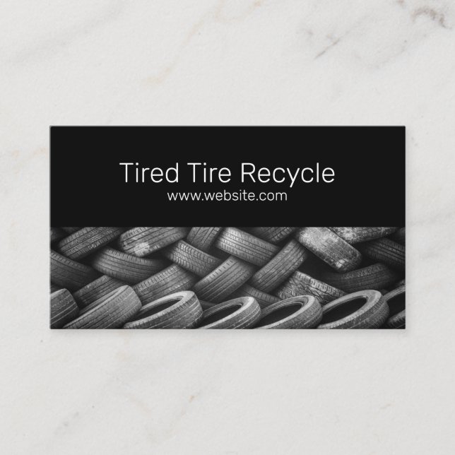 Tire Shop Recycle Car Auto  Business Card (Front)