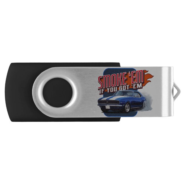 Tire Smoke Camaro Flash Drive (Front)