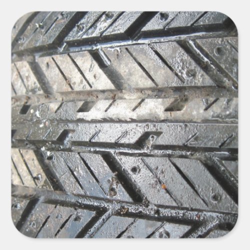 Tire Square Sticker