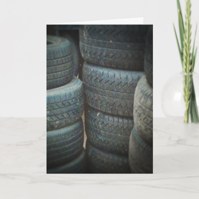 "Tire Stacks" Get Well Card (Front)